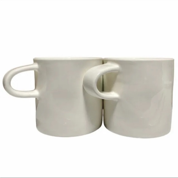 Rae Dunn • Vtg Boutique French Sketch “The Hills of the Golfe-Juan” 2 Mugs Set - Picture 4 of 8